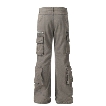 Trendy Multi-Pocket Cotton Overalls for Teens - Casual Solid Color Style - Buy Center