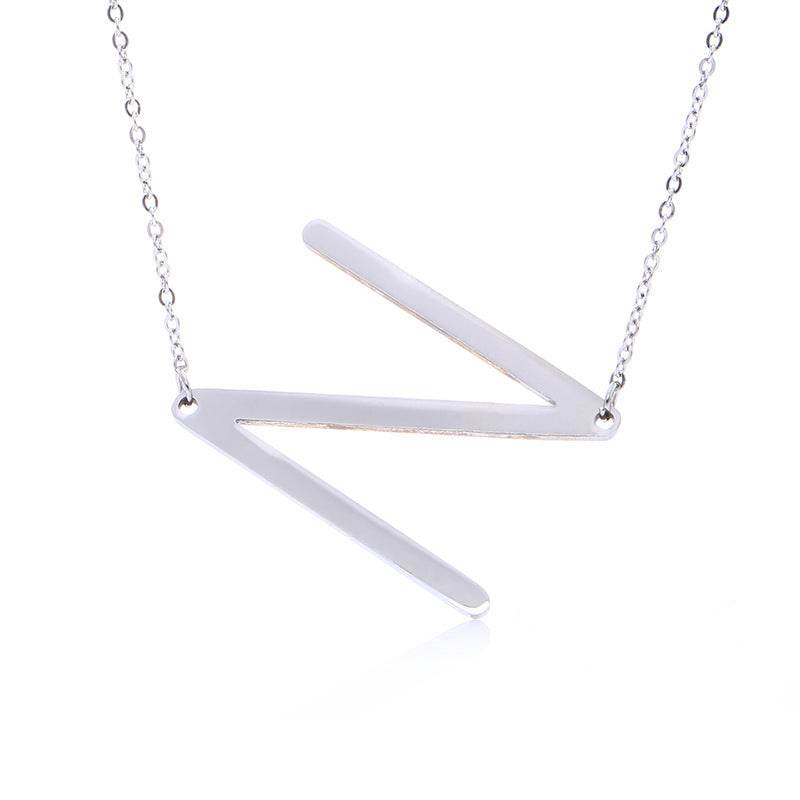 Fabulous Rose Gold Initial Letter Pendant Necklace - Premium K-Gold Design - Buy Center