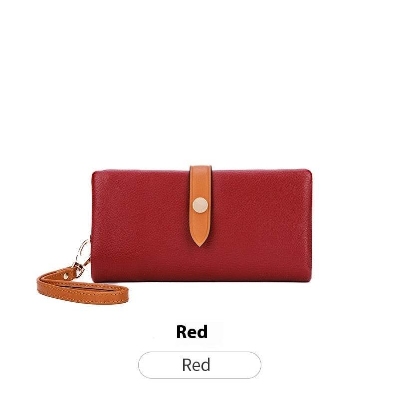Women's Multi-functional Contrast Color Clutch Wallet - Premium & Waterproof - Buy Center