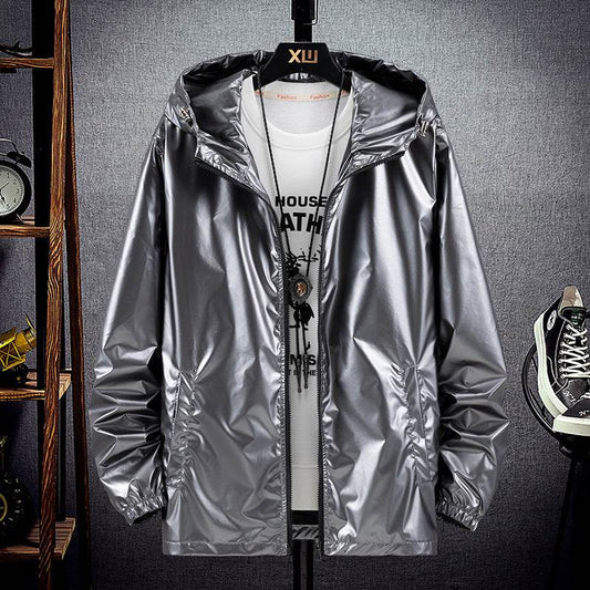 Men's Casual Hooded Jacket - Lightweight Polyester for Spring & Autumn - Buy Center