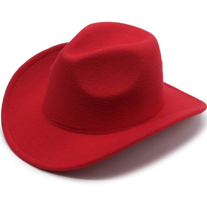 European & American Woolen Cowboy Hat - Stylish Adjustable Fit for All - Buy Center