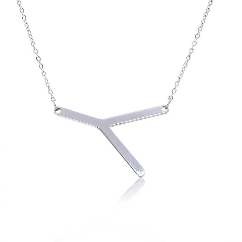 Fabulous Rose Gold Initial Letter Pendant Necklace - Premium K-Gold Design - Buy Center
