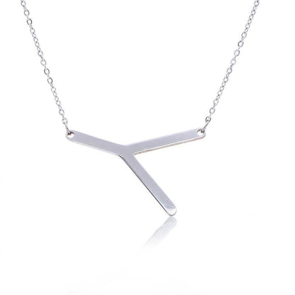 Fabulous Rose Gold Initial Letter Pendant Necklace - Premium K-Gold Design - Buy Center