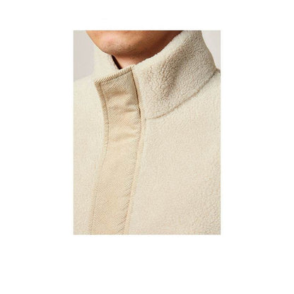 Buycenter Men's Winter Faux Lamb Jacket - Thick, Stylish Stand Collar - Buy Center