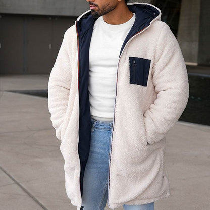 Men's Autumn Winter Hooded Zipper Jacket - Double-Sided Warmth & Style - Buy Center