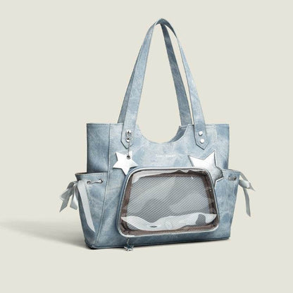 Buycenter Transparent Japanese Tote Bag - Trendy Women’s Crossbody Style - Buy Center