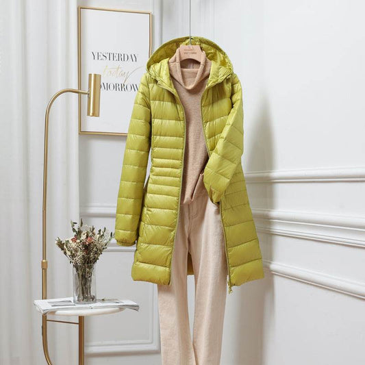 Women's Casual Hooded Down Jacket - Warm, Stylish Padded Outerwear - Buy Center