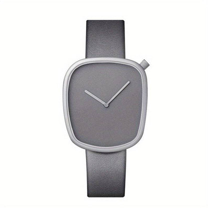 Minimalist Square Quartz Watch for Women - Stylish Faux Leather Strap - Buy Center