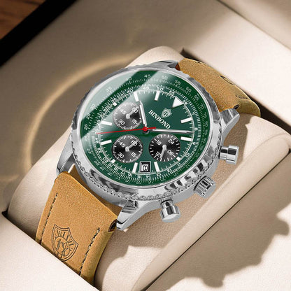 Men's Ultra-Thin Leather Watch - Waterproof & Luminous for Style 2025 - Buy Center