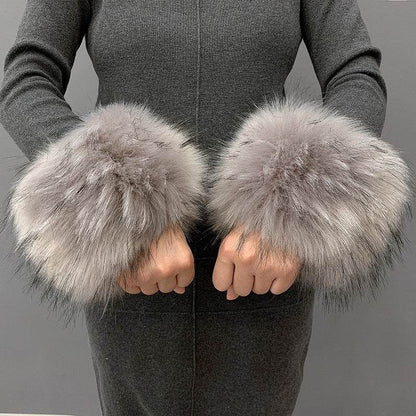 Imitation Rabbit Hair Wristband Cuffs - Cozy & Stylish Winter Accessory - Buy Center