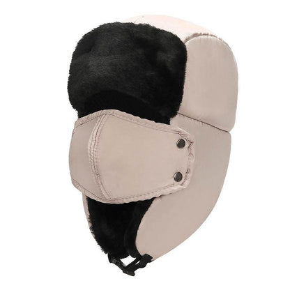 Cold-Proof Plus Velvet Lei Feng Hat - Stylish Bomber Hat for Winter Warmth - Buy Center