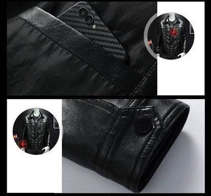 Men's Genuine Leather Jacket - Stylish Casual Workwear in Green, Black, Burgundy - Buy Center