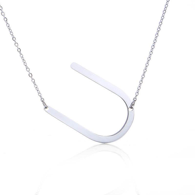 Fabulous Rose Gold Initial Letter Pendant Necklace - Premium K-Gold Design - Buy Center