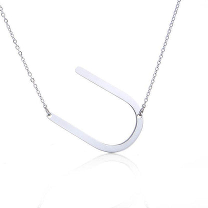 Fabulous Rose Gold Initial Letter Pendant Necklace - Premium K-Gold Design - Buy Center