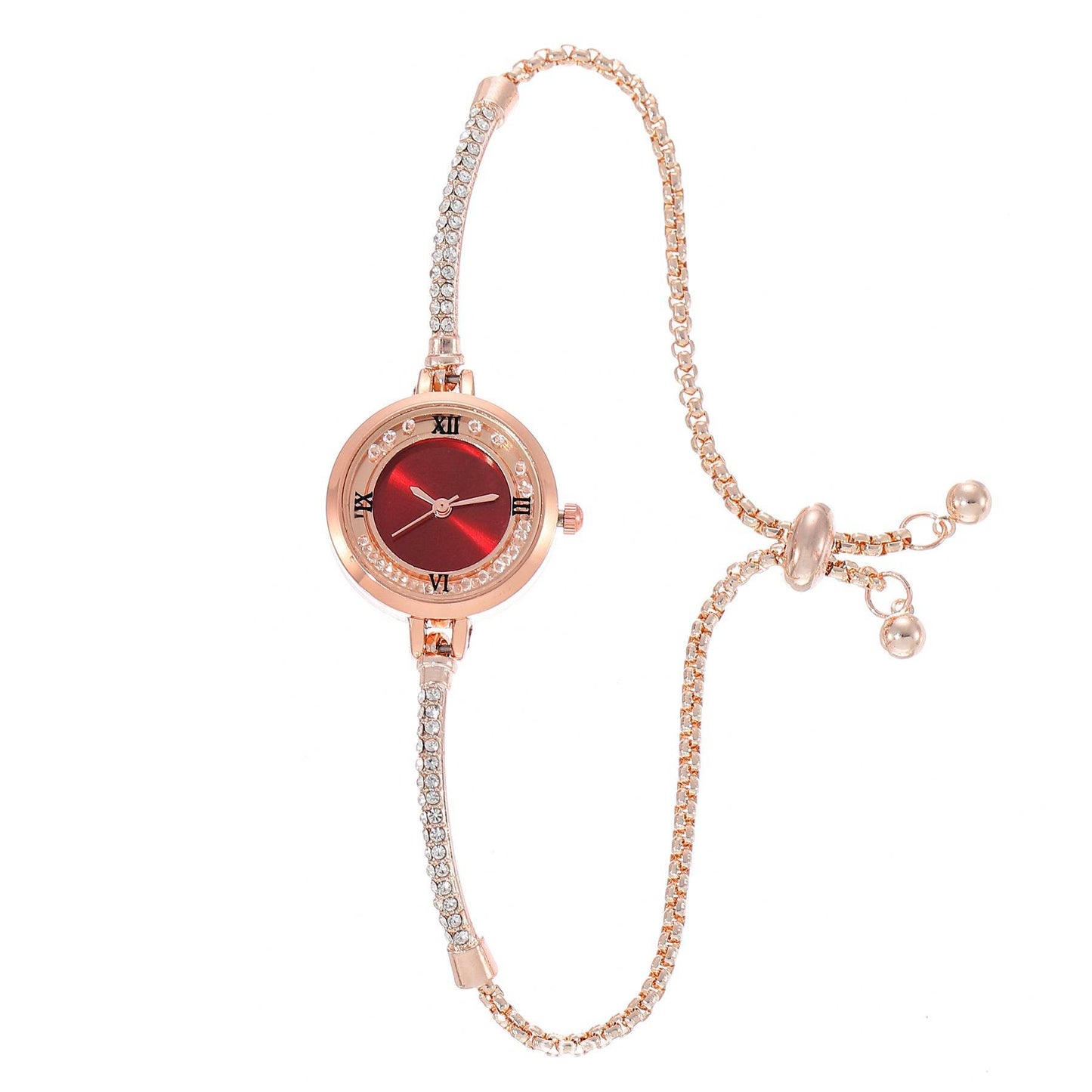 Fashion Diamond Round Women's Quartz Watch - Elegant Design & Calendar - Buy Center