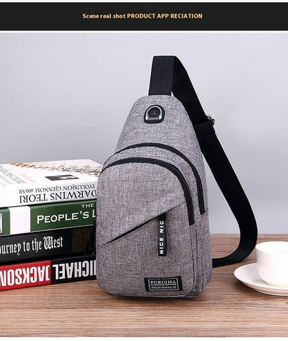 Casual Youth Messenger Bag - Durable Oxford Cloth, Trendy Korean Style - Buy Center