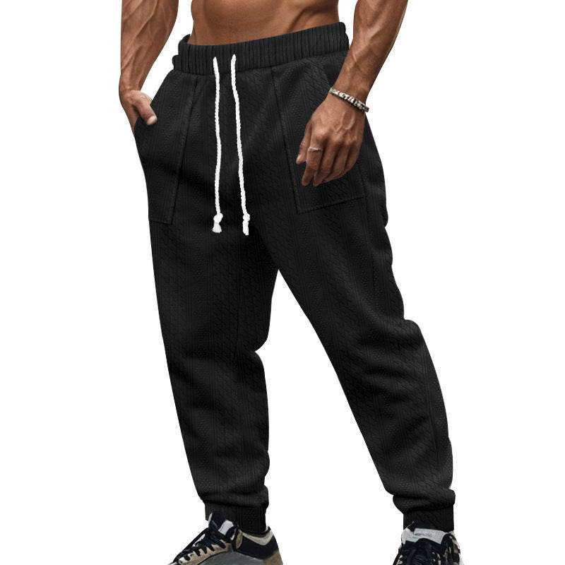 Buycenter Men's Casual Knitted Trousers - Breathable, Drawstring, Plus Size - Buy Center