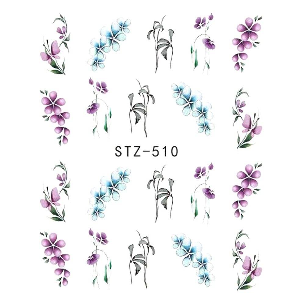Butterfly Flower Nail Art Stickers - DIY Water Transfer Decals for Manicures - Buy Center