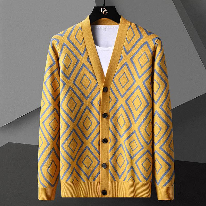 Buycenter High-End Knitted Cardigan Sweater for Men – Slim Fit, Casual Style - Buy Center