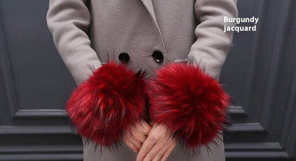 Imitation Rabbit Hair Wristband Cuffs - Cozy & Stylish Winter Accessory - Buy Center