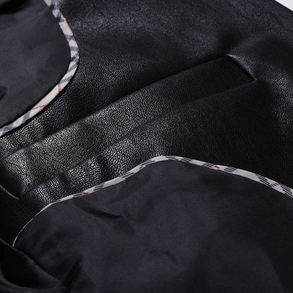 Men's Plus Size PU Leather Jacket - Modern One Button Business Style - Buy Center