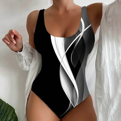 Women’s Seaside Beach Swimsuit - 3D Contrast Stylish One-Piece S-4XL - Buy Center