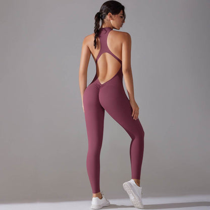 Solid Beauty Long Pants Jumpsuit - Breathable Slim Fit for Every Season - Buy Center