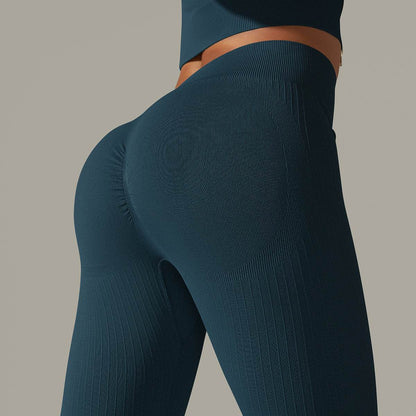 High Waist Yoga Pants - Stylish Striped Fitness Wear for All Activities - Buy Center