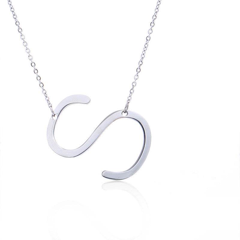 Fabulous Rose Gold Initial Letter Pendant Necklace - Premium K-Gold Design - Buy Center