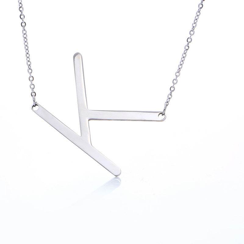 Fabulous Rose Gold Initial Letter Pendant Necklace - Premium K-Gold Design - Buy Center