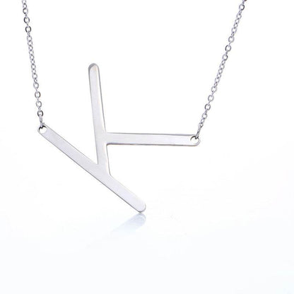 Fabulous Rose Gold Initial Letter Pendant Necklace - Premium K-Gold Design - Buy Center