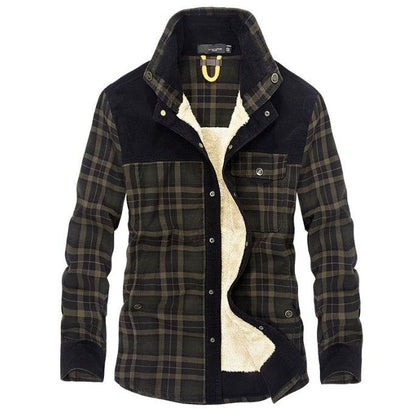 Buycenter Men's Thicken Winter Jacket - Warm Fleece & Cotton Blend - Buy Center