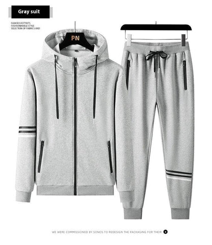 Men's Casual Sports Cotton Hoodie & Trousers Set - Comfortable & Stylish - Buy Center