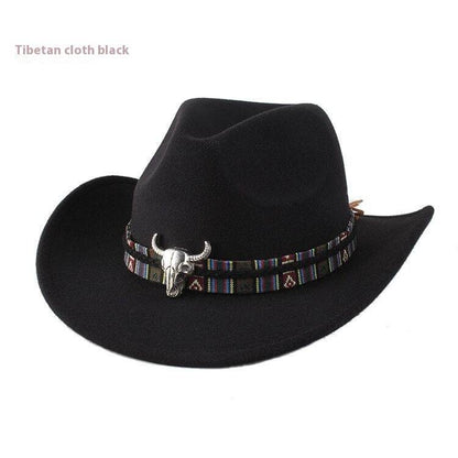 European & American Woolen Cowboy Hat - Stylish Adjustable Fit for All - Buy Center