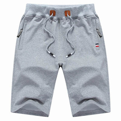 FAVOCENT Men's Casual Cotton Shorts - Solid Drawstring Beach Wear - Buy Center