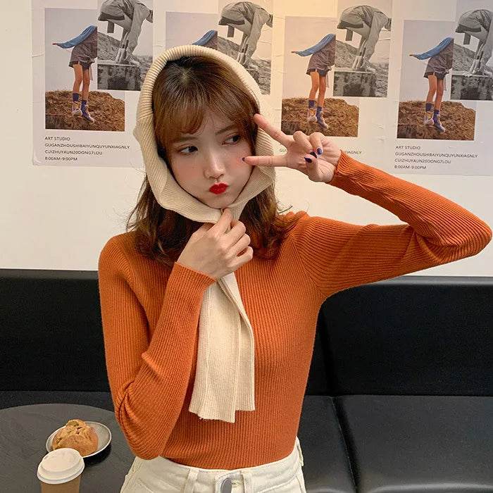 Chic Women's Half Turtleneck Slim Fit Pullover Sweater - Full Sleeve - Buy Center