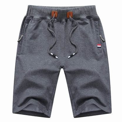 FAVOCENT Men's Casual Cotton Shorts - Solid Drawstring Beach Wear - Buy Center