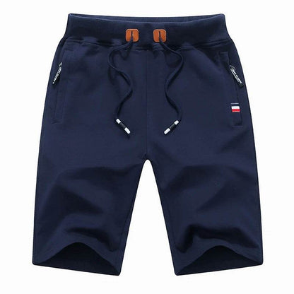 FAVOCENT Men's Casual Cotton Shorts - Solid Drawstring Beach Wear - Buy Center