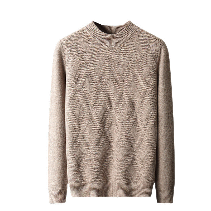 Suéter de lana para hombre de Buycenter: cuello alto, informal, para invierno