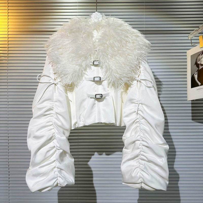 Chic Big Fur Collar Down Jacket - Stylish Women's Winter Coat 2025 - Buy Center