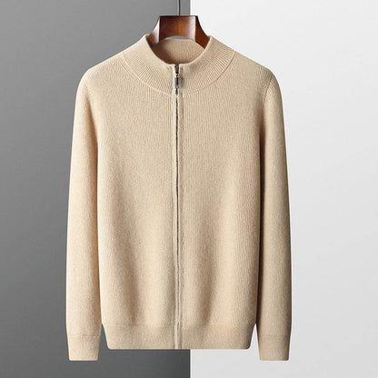 Buycenter Men's Half Turtleneck Wool Cardigan - Stylish Winter Sweater - Buy Center