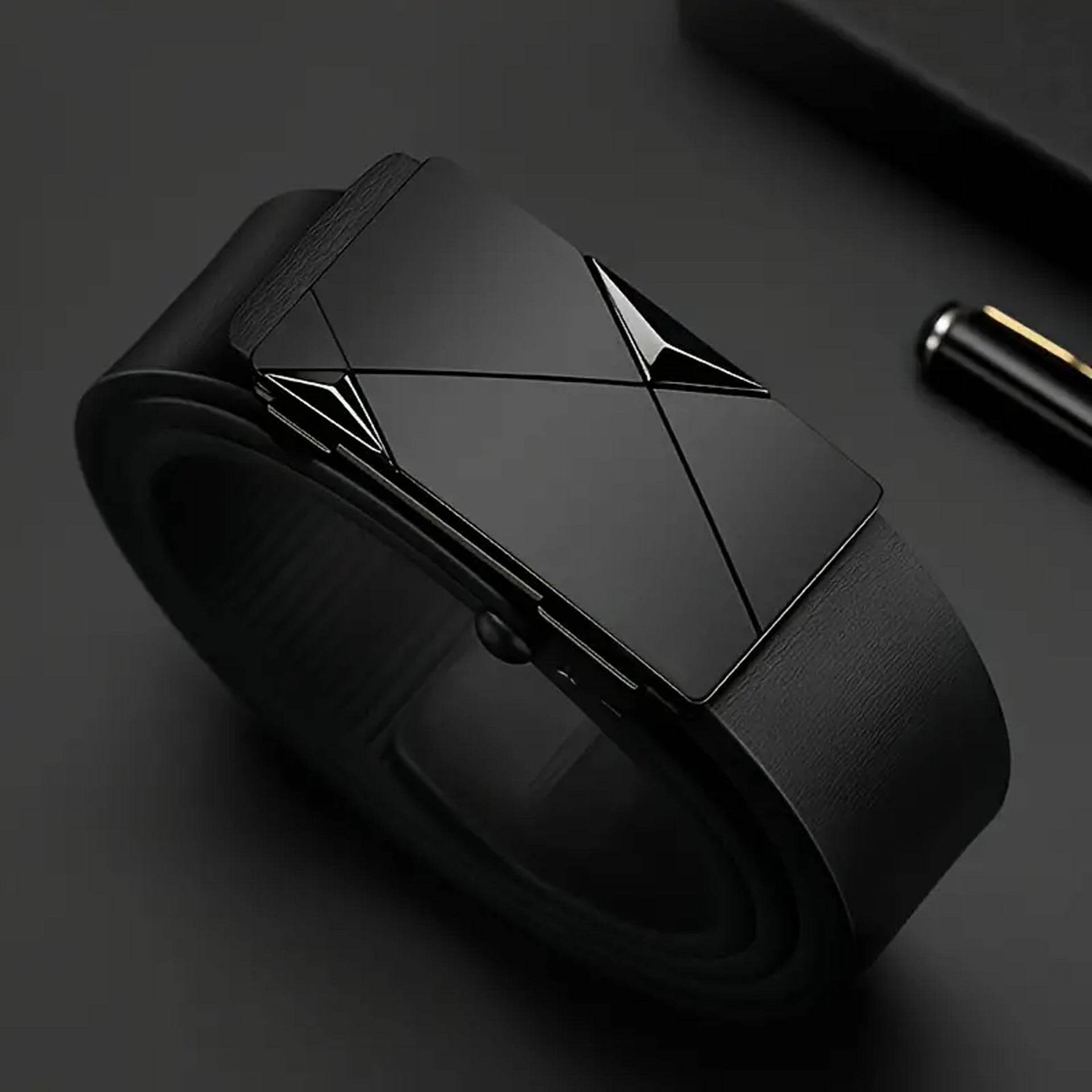 Stylish Casual Belt - Durable PU Leather Automatic Buckle for Any Outfit - Buy Center