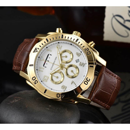 Buycenter Six-Pin Quartz Men's Business Watch - Stylish Full-Function Design - Buy Center