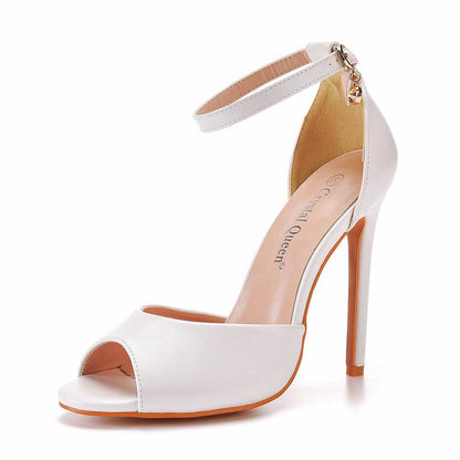 Women's Low-Cut Stiletto Heel Sandals - Elegant Round Toe Design 2025 - Buy Center