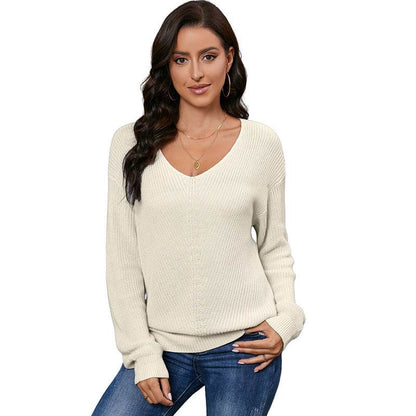 Autumn Slim Fit Women's Sweater - Trendy Long Sleeve Pullover Top - Buy Center