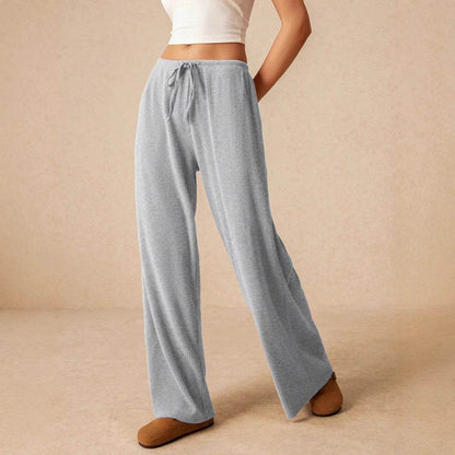 Women's Lace-Up Wide Leg Pants - Fashionable Fit in 4 Chic Colors - Buy Center