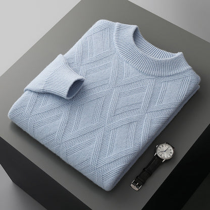 Suéter de lana para hombre de Buycenter: cuello alto, informal, para invierno
