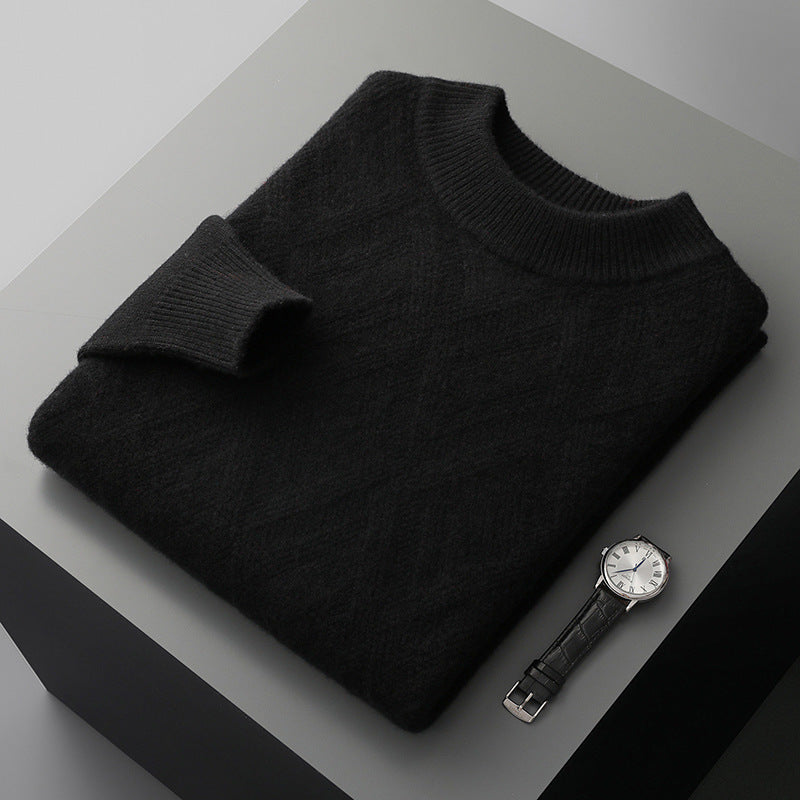 Suéter de lana para hombre de Buycenter: cuello alto, informal, para invierno