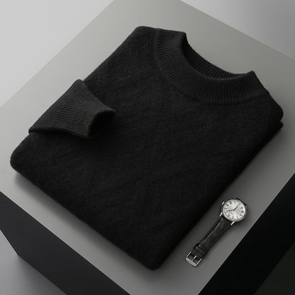 Suéter de lana para hombre de Buycenter: cuello alto, informal, para invierno