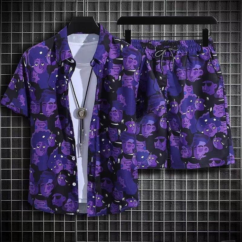 Men's Quick-Drying Floral Beach Suit - Loose Fit, Stylish Summer Set - Buy Center
